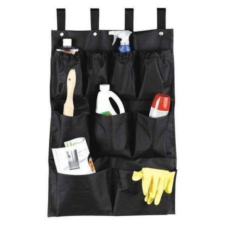 HOSPITALITY 1 SOURCE Caddy Bag, 9 Pocket, 19in X 32in, Black, 6PK CB9BLK